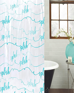 Splish Splash PEVA Shower Curtain