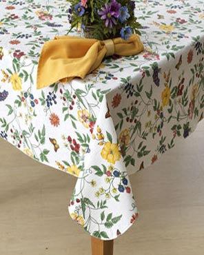 Enchanted Garden Vinyl Tablecloth
